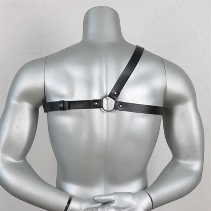 Gothic Exotic Punk Body Chest Harness Mens Leather Top  Gay  Underwear  Man Rave Accessories Male  Tanks