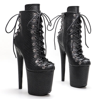 20CM/8inches Snake Upper  Pole dancing shoes High Heel platform Pole Dance boot