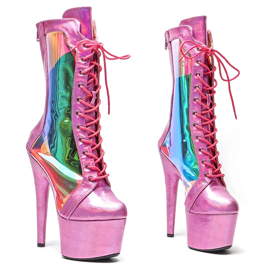 17CM/7inches  New style Boots Nightclub Stage High Heel Bottom Boots Ankle Boots y  Stripper Shoes 4B