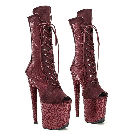20CM/8inches small open toe  Pole dance shoes High Heels Pole Dance boot
