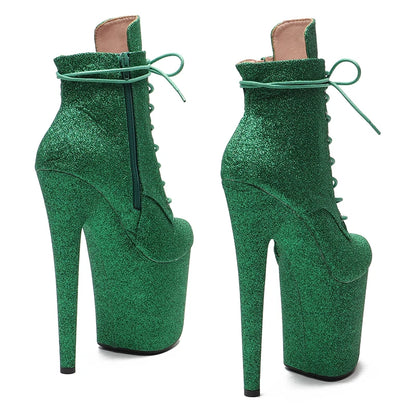 20CM/8Inches shine New Boots Nightclub Stage Fashion Club Stage Performance High Heel Bottom Boots 2B