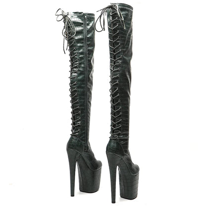 20CM/8inches  PU Upper Trend fashion High Heel platform Boots Pole Dance boots