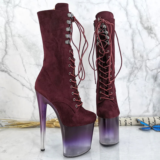 20CM/8inches Pole dancing shoes High Heel platform Pole Dance boot