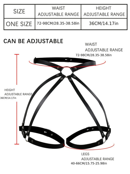 Woman  Harness Garters Leg Sword Belt PU Leather Body  Lingerie Gothic Thigh Strap Rave Festival Clothes Accessories