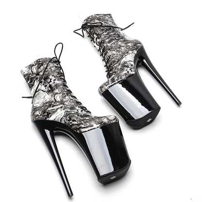 23CM/9inches Shiny  PU Fashion Trends y Exotic Pole Dancing Platform Pole Dance Boots