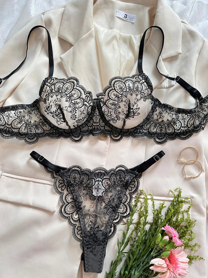 Fancy Lace y Lingerie For Fine Women See Through Intimate Night Floral Bilizna y Sensual Exotic Sets