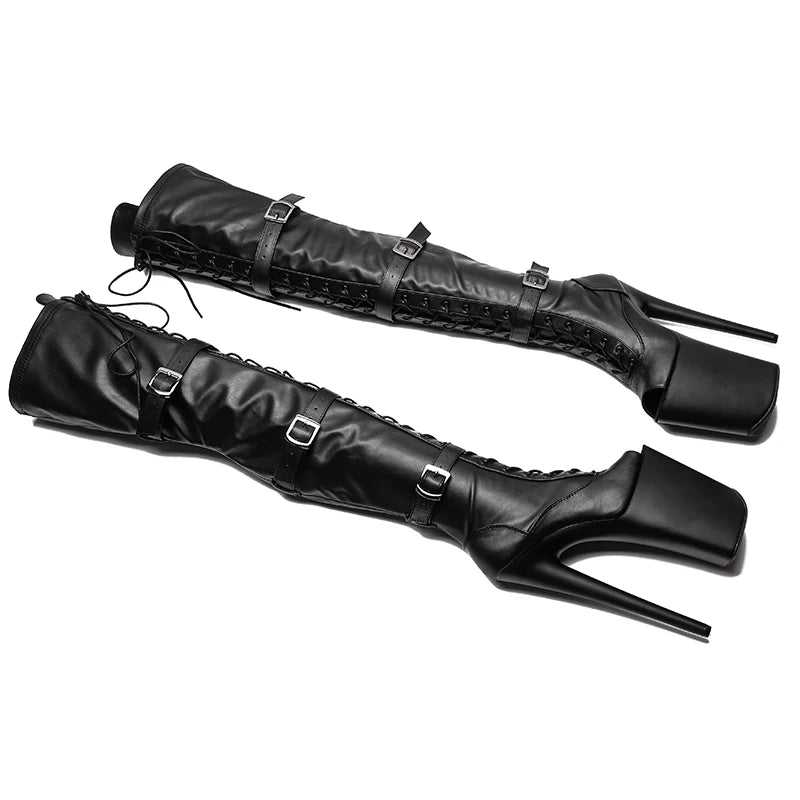 23CM/9inches Matte Upper Women New Design y Extreme High Heel   Lap Dancing Stripper Shoes Platform boot 5K