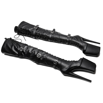 23CM/9inches Matte Upper Women New Design y Extreme High Heel   Lap Dancing Stripper Shoes Platform boot 5K