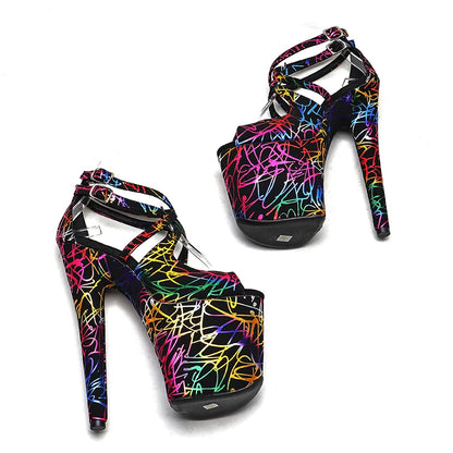 high heel sandals 20cm/8inch y model shoes pole dance shoes