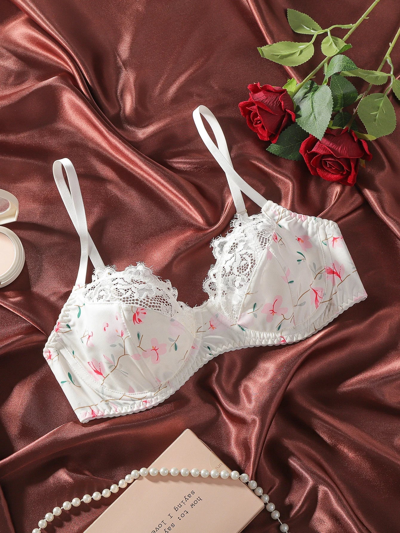 Ellolace Floral Lace Lingerie Seamless Underwear Sexy Intimate Push up Bra Exotic Sets Call Of The See Through Lace Panties