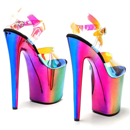 20cm/ 8inches TPU upper  fashion y  platform high heel   sandals  pole dance shoes