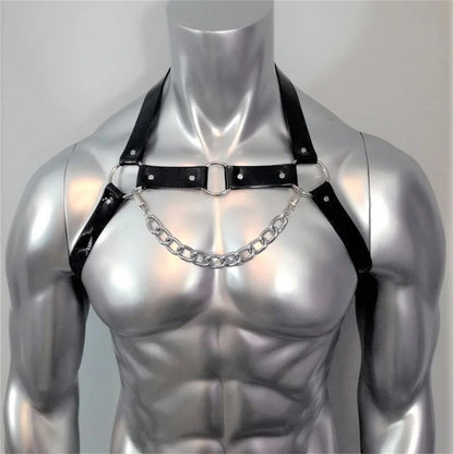 Mens Chest Harness Belt Men  Gothic Half Body  Lingerie Adjustable Harness     Rave Cosplay Costume