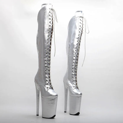 23CM/9inches Pole dancing shoes High Heel platform Boots closed toe Pole Dance boots