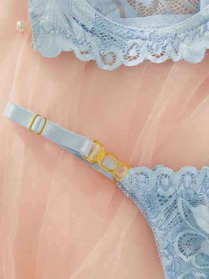 Ellolace Porn Sexy Lingerie Erotic Sex Shop Uncensored Peekaboo Bra Crotchless Sex Suit Open Crotch Sissy Costume Fantasy Outfit