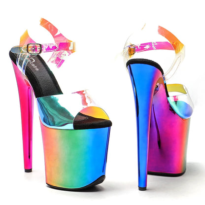 20cm/ 8inches TPU upper  fashion y  platform high heel   sandals  pole dance shoes