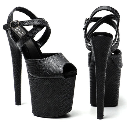 8Inch/20cm Snake Upper  Platform party High Heels  Sandals  Pole Dancing Shoes