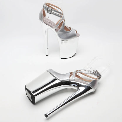 23CM/9inches Patent PU open toe   Platform y  High Heels Sandals Pole Dance shoes