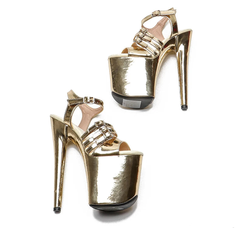 20cm/8inch  PU Upper  high heel sandals y model shoes pole dance shoes