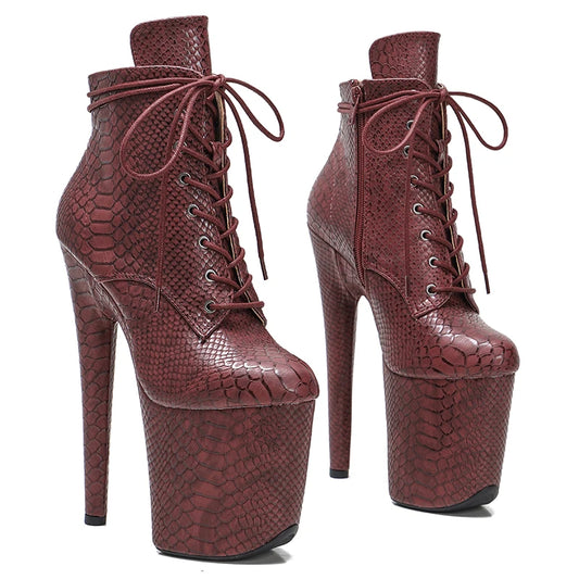20CM/8inches Pole dancing shoes High Heel platform  boot Ankle Boots y  Stripper Shoes women boots 2B