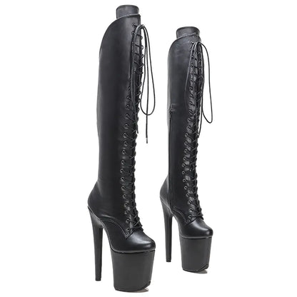 20CM/8inches Matte PU upper Pole dancing shoes High Heel platform shoes Pole Dance shoes