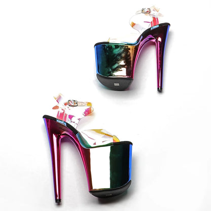 20cm/ 8inches TPU upper  fashion y  platform high heel   sandals  pole dance shoes