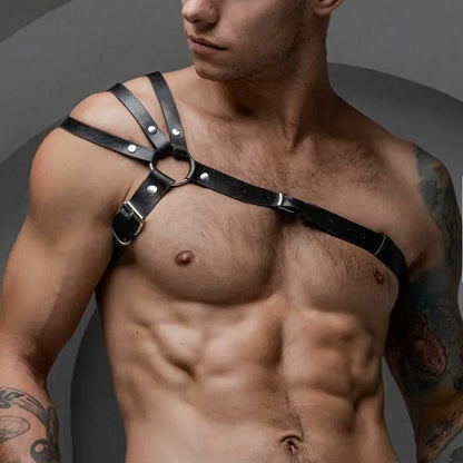 Male Leather Lingerie ual Chest Harness Men Adjustable Rave Gay Clothing   Full Body Harness Belt Strap for