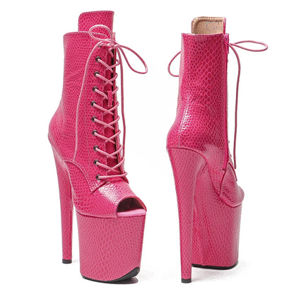 20cm/8inches PU upper Fashion High Heel platform   Pole Dancing boots