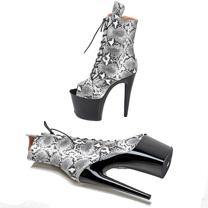 20CM/8Inch Women's Platform disco party High Heels Shoes Pole Dance boot