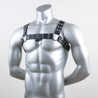 Men Harness Chest Belt  Collar Leather Lingerie ual Gay Clothing   Adjustable Strap Body Shoulder for Adult