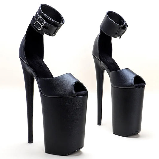 26CM/10inche  Matte  PU upper Open Toe   High Heel platform y exotic  party sandals   Pole Dance shoes