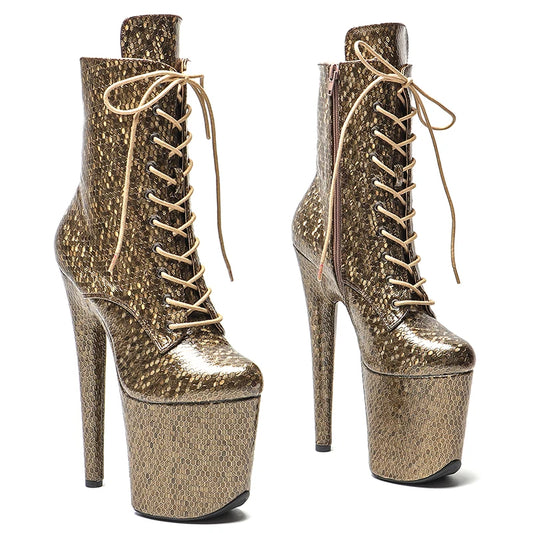 20CM/8inches PU upper  High Heel platform Boots Pole Dance boots