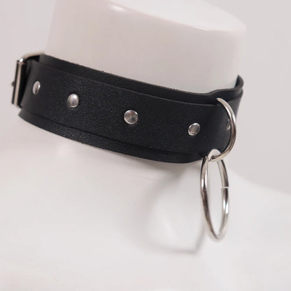 Sexy Harajuku PU  Leather Choker Chain Pendant Necklaces Women Men Punk Neck Gothic Black Necklace Cool Collar Cosplay