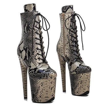 20CM/8inches Pole dancing shoes Nightclub Stage High Heel Bottom Boots  women High Heel platform boot 3B