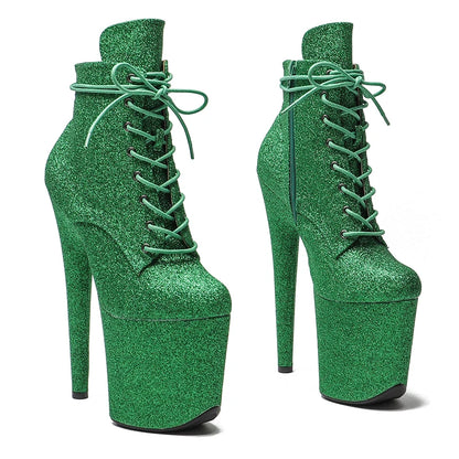 20CM/8Inches shine New Boots Nightclub Stage Fashion Club Stage Performance High Heel Bottom Boots 2B