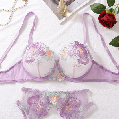 Ellolace Sexy Lingеrie Set Erotic Transparent Delicate Underwear Ensemble Lingeries Femmes Bra Kit Push Up Bilizna Set