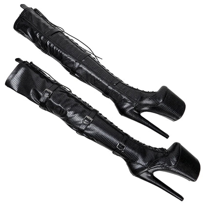 20CM/8Inch PU upper  Platform disco party High Heels Shoes Pole Dance boot