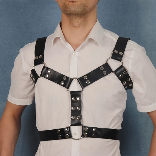 Harness For Men Leather Lingerie Body Straps Belt  Chest  Gay Cage Rave Clothing  Garter Sword Belt