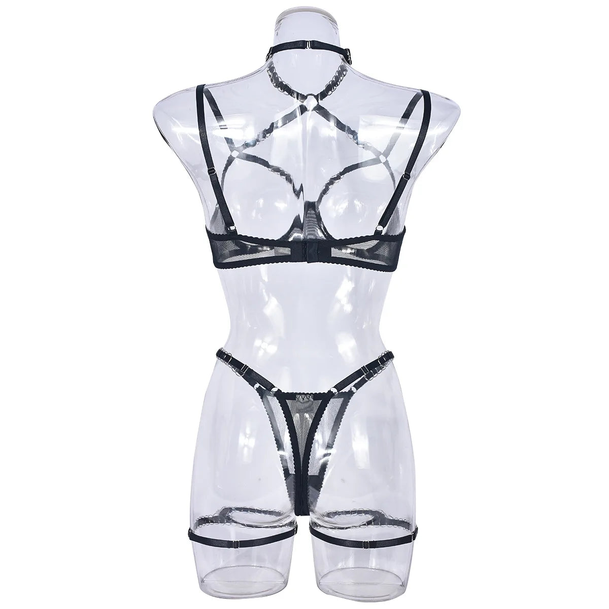 Conjunto De Lencería Sensual Sujetador Abierto Mujer Sin Censura Bilizna Conjunto De Sujetador Halter Trajes Bilizna 