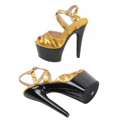 17cm/7inch PU Upper fancy pole dance lady shoe high heel platform pole dance shoes