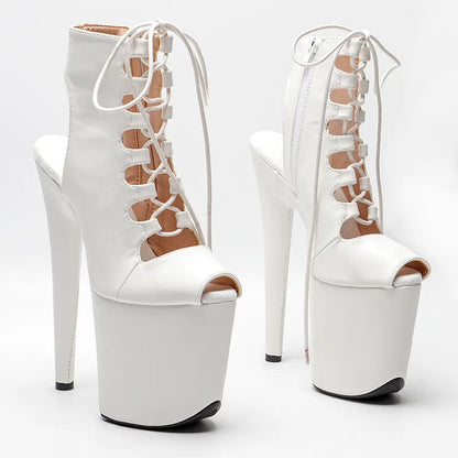 20CM/8inches matte upper Pole dancing shoes High Heel platform Ankle Boots y  Stripper Shoes women boots 2B