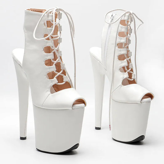 20CM/8inches matte upper Pole dancing shoes High Heel platform Ankle Boots y  Stripper Shoes women boots 2B