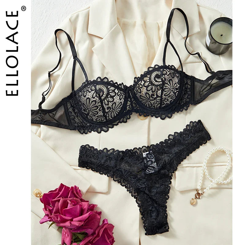 Ellolace Sexy Lingеrie Set 18 Fancy Women Underwear See Through Push Up Bra Onlyfans Kit Bilizna Exotic Sets Ensemble Intimate