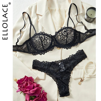 Ellolace Sexy Lingеrie Set 18 Fancy Women Underwear See Through Push Up Bra Onlyfans Kit Bilizna Exotic Sets Ensemble Intimate