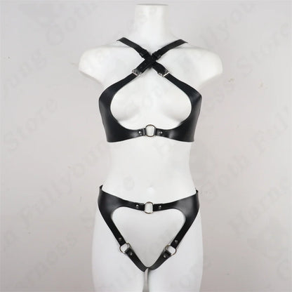 Hot Leather  Lingerie for Women Body  Harness Garter Belt Sets Stockings  Sword Belt Gothic Clothes Suspenders