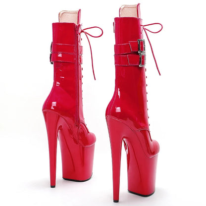 20CM/8Inch shinny upper  lady fashion  boots   for  party  Platform  High Heels Pole Dance boot