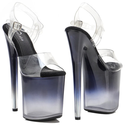 20cm/8inches PVC upper high heel sandals  y model shoes pole dance shoes
