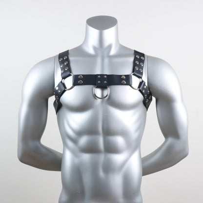 Men Harness Chest Belt  Collar Leather Lingerie ual Gay Clothing   Adjustable Strap Body Shoulder for Adult