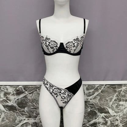 Ellolace Lingeries Sets Sexy Seamless Push Up Bra Erotic Outfit Women Lace Hot Underwear Only Fans Fancy See Through Linen Set