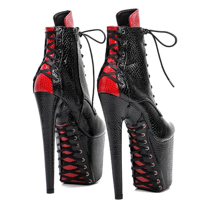 20cm/8inches PU upper  Fashion High Heel platform   Pole Dancing boots