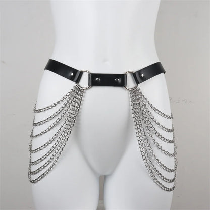 Women's Underwear PU Leather Harness  Lingerie ocks Leg Harness Suspenders Garter Straps Rave Party